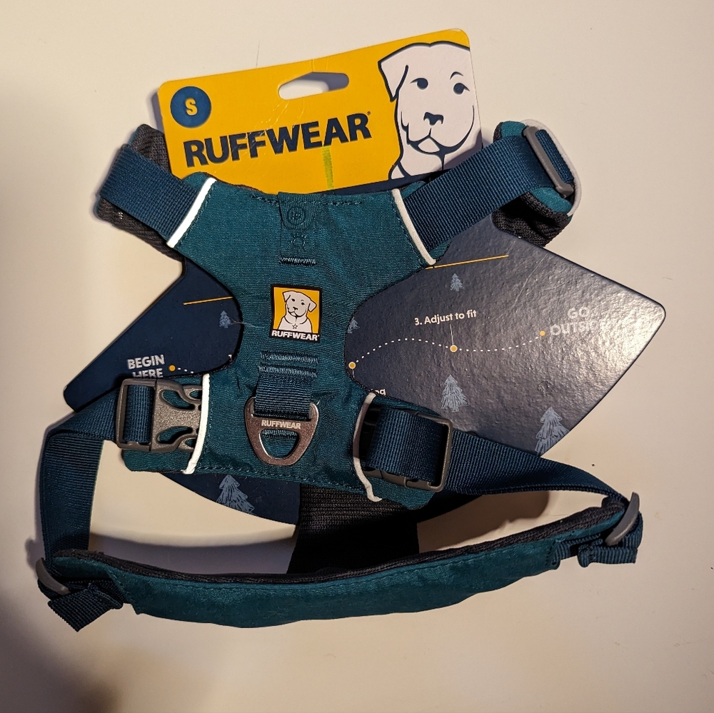 Ruffwear Teal Dog Harness - Padded, everyday adventure - Size Small